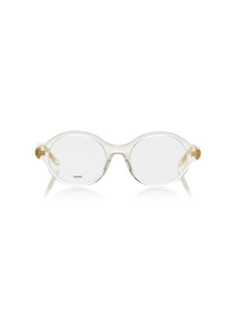 Loewe Epsilon Slim Round-Frame Acetate Glasses neutral