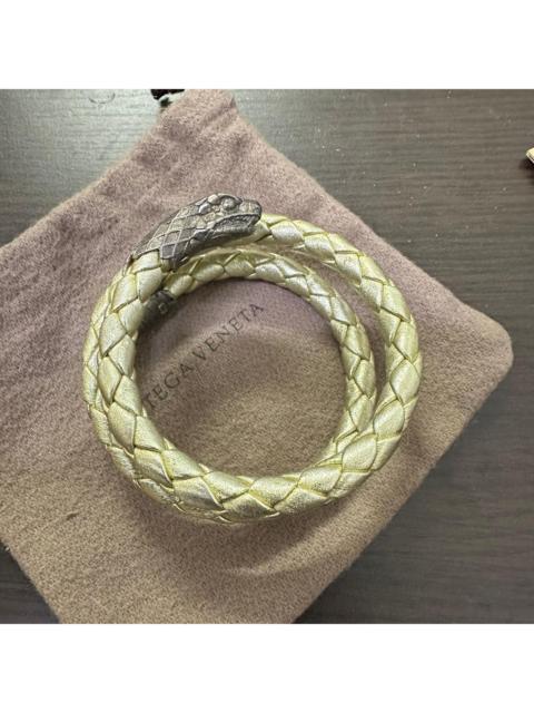 Bottega Veneta Bottega Veneta Vintage Snake Bracelet 925 Silver Leather