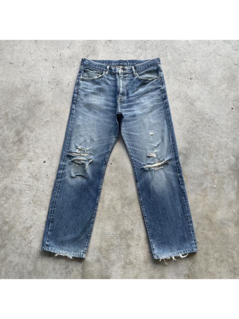 Other Designers Japanese Brand - Vintage Japanese Distressed Jeans Ripped Denim Pants Faded
