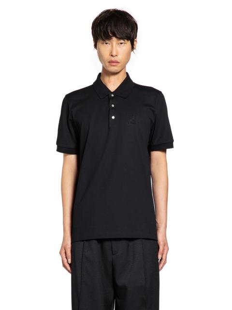 FENDI Zucca Cotton Blend Polo Shirt