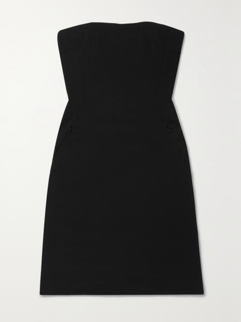 AKRIS Strapless Wool-blend Crepe Tunic