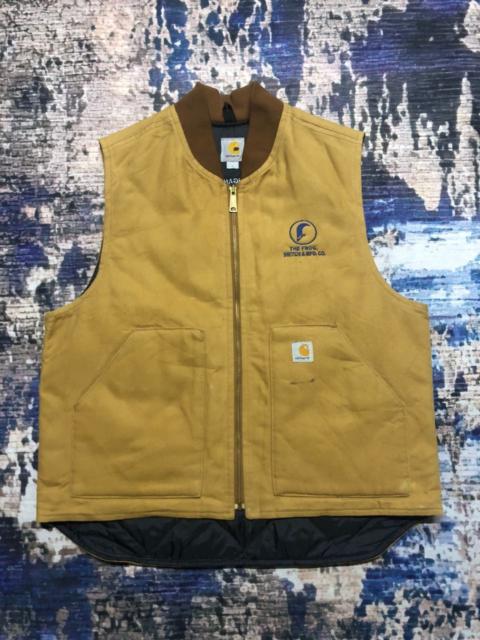 Carhartt Carhartt Brown The Frog Switch & Mfg.Co Vest Quilted lining