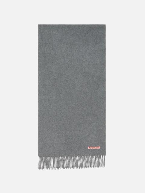 Acne Studios Fringe wool scarf – Narrow - Grey Melange