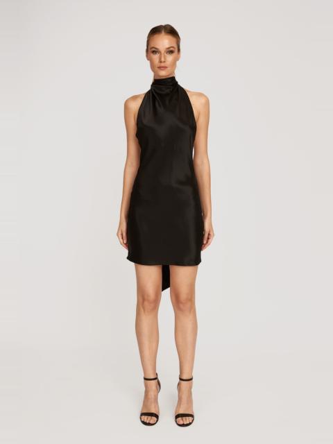 SAU LEE PENNY BACKLESS SATIN MINI DRESS
