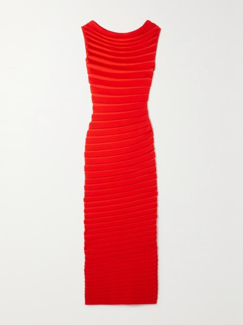 Alaïa Layered Knitted Maxi Dress