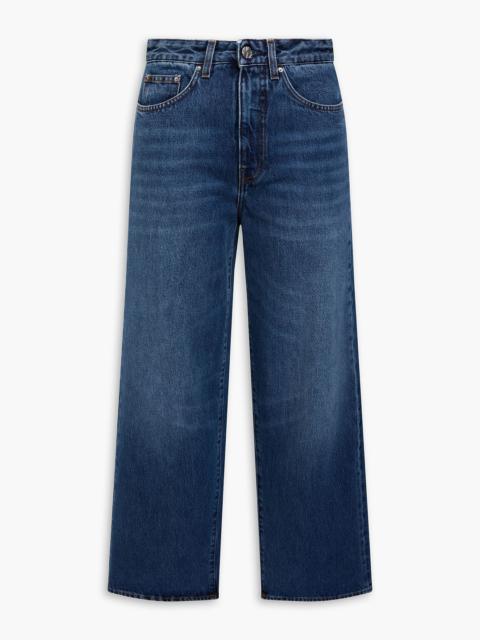 TOTEME Faded high-rise straight-leg jeans