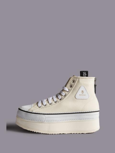 R13 COURTNEY PLATFORM HIGH TOP SNEAKER - ECRU