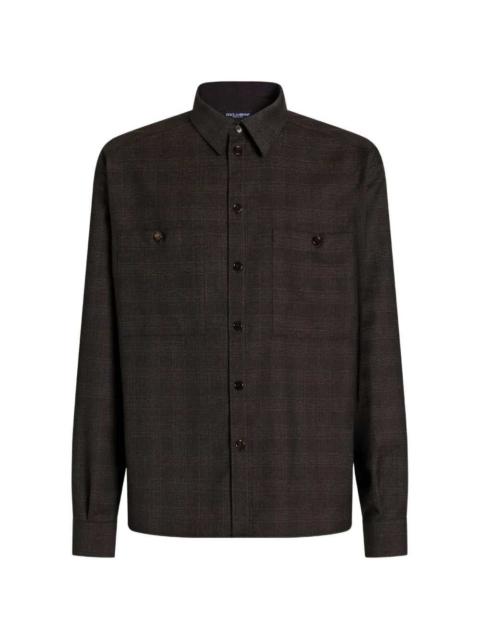 Dolce & Gabbana Dolce & Gabbana Men Glen Plaid Shirt