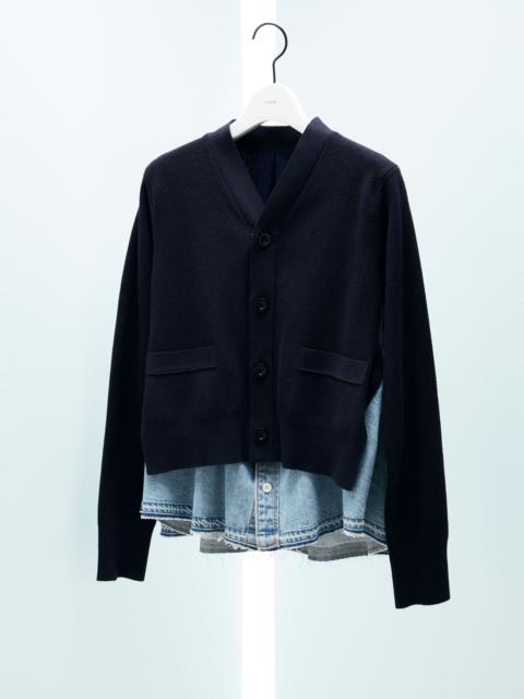 sacai Denim x Knit Cardigan