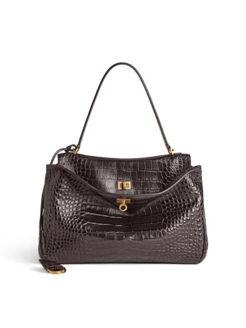 BALENCIAGA Women's Rodeo Handbag Medium in Espresso