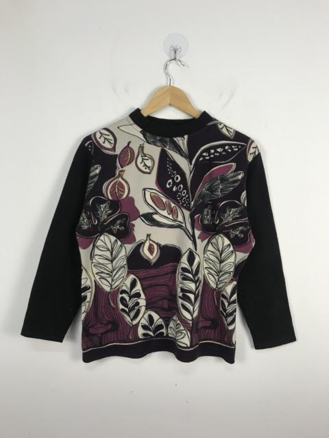 Other Designers Japanese Brand - Dolce Mara Floral Flower Leaf Motive Knit Sweater #2929