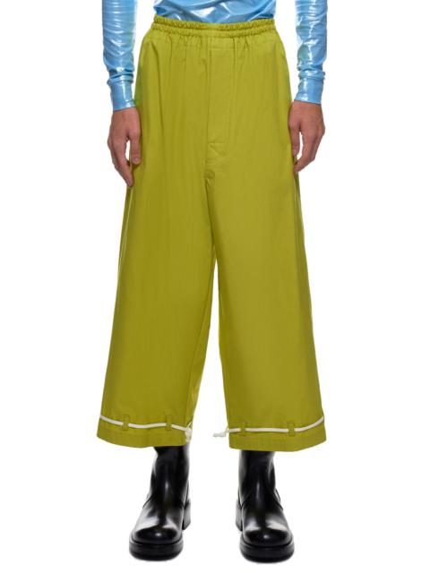 UNDERCOVER Cropped Flat Front Trousers