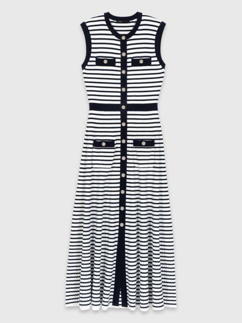 maje Breton stripe knit maxi dress