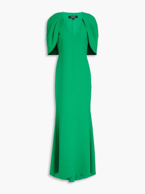 Other Designers Cape-effect crepe gown