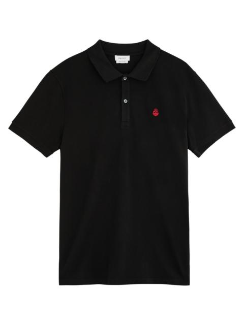 Alexander Mcqueen Logo-embroidered Piqué Cotton Polo Shirt