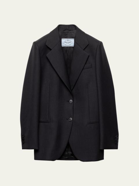 Prada Wool Gabardine Single-Breasted Blazer