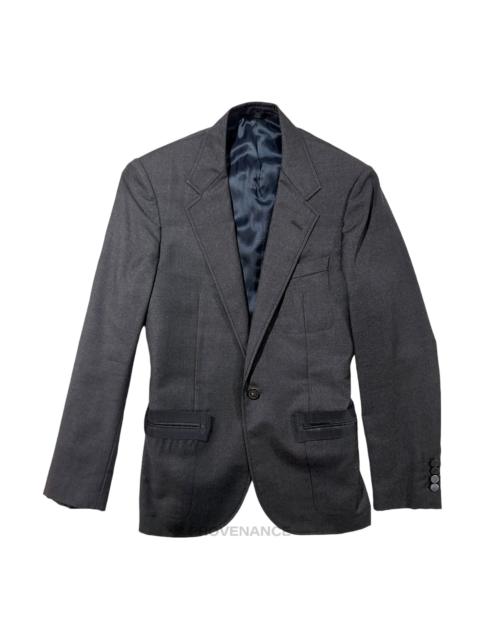 Lanvin Grosgrain Trim Blazer Jacket Coat - Grey 36 46
