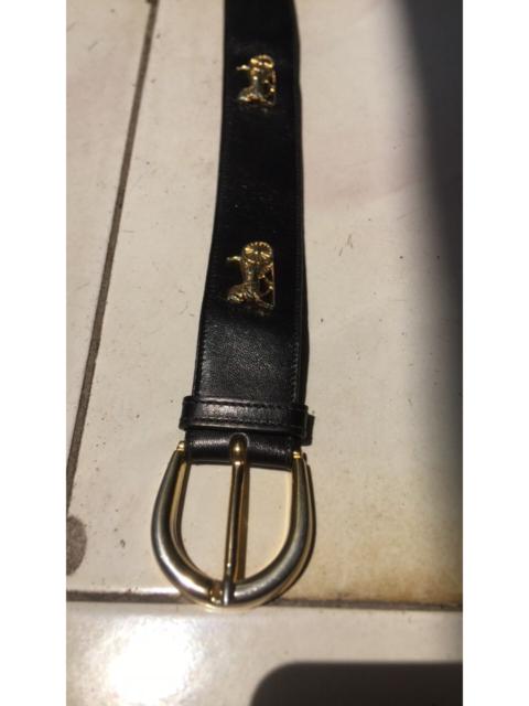 CELINE Vintage-Vintage Celine Leather Belt 