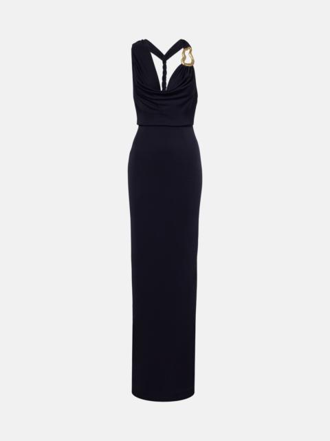 REBECCA VALLANCE Ayesha embellished halterneck gown