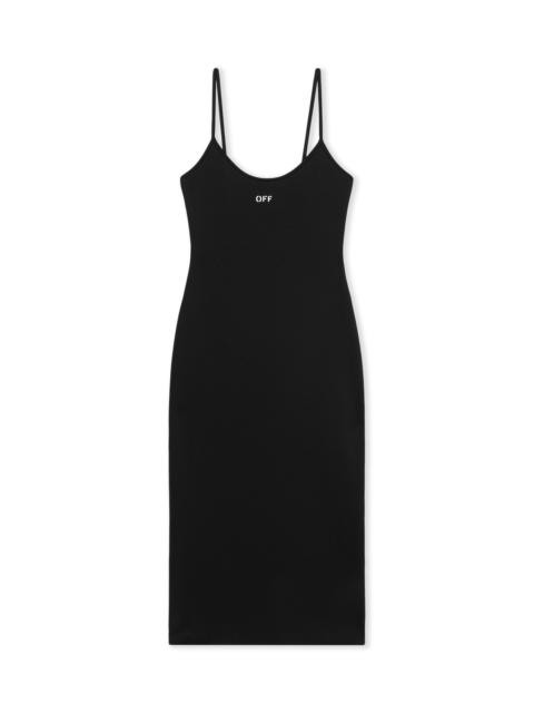 Off-White Sleek Strappy Midi Dress