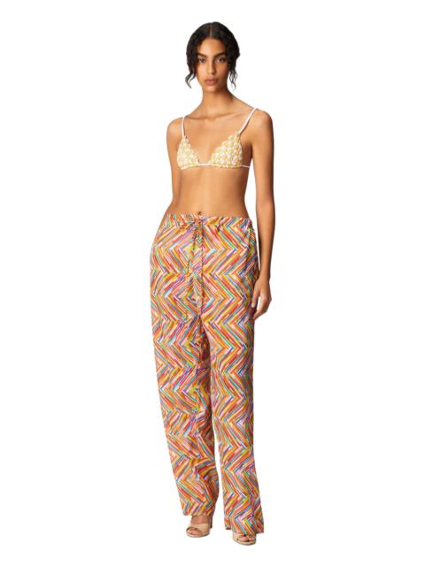 Missoni Missoni Printed Cotton And Silk Blend Trousers With Drawstring in Multicoloured 1 at Nordstrom