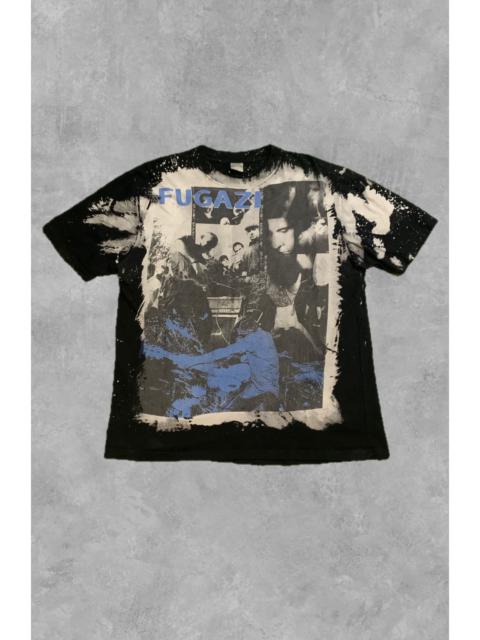 Unique Custom Bleached Fugazi Band Tee - Post-Hardcore Essential!
