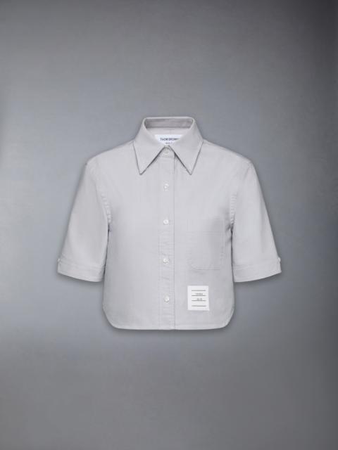 Thom Browne OXFORD CROPPED SHORT SLEEVE SHIRT