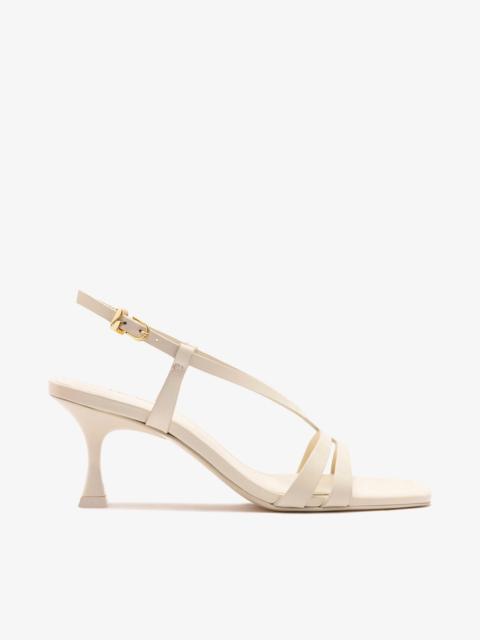 Larroudé Daphne Sandal In Ivory Leather