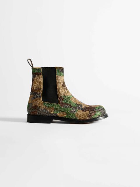 JW Anderson WOMENS CHELSEA LOAFER BOOTS IN MILITARY GREEN