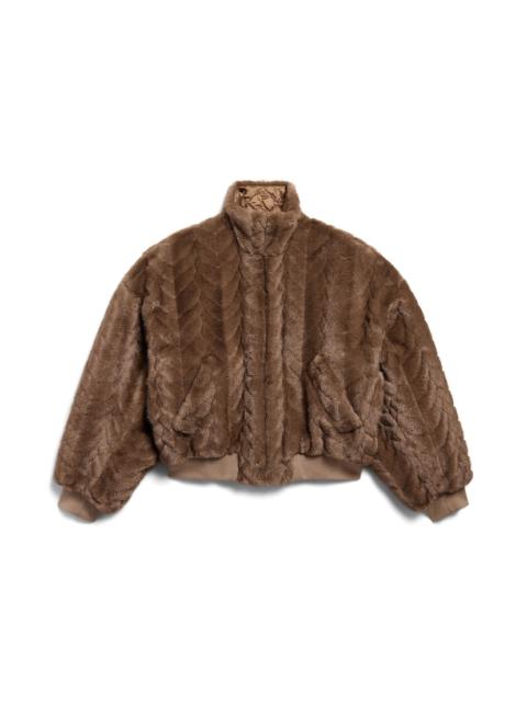 BALENCIAGA Women's Cropped Jacket in Brown