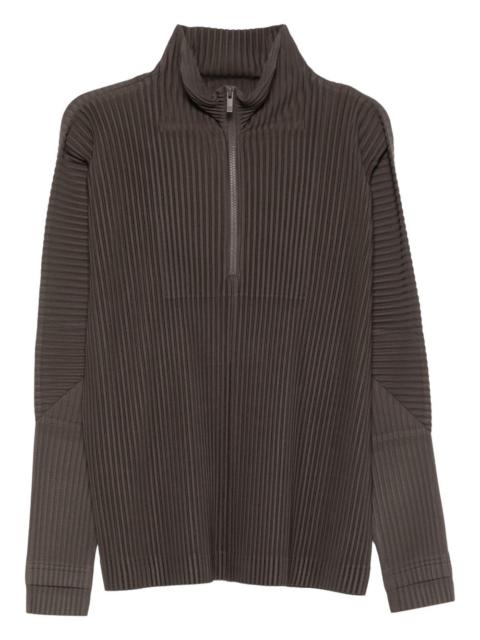 ISSEY MIYAKE Homme Plisse' Issey Miyake Men Pleated Half-Zip Sweater