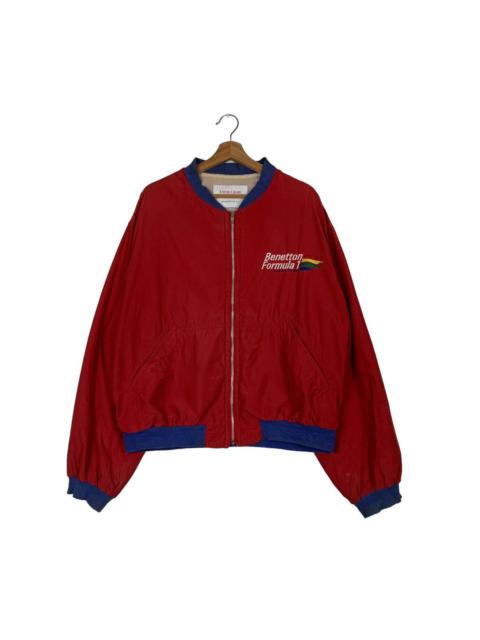Other Designers United Colors Of Benetton - BENETTON FORMULA 1 Racing Team Big Logo Red Jacket #0123-C7