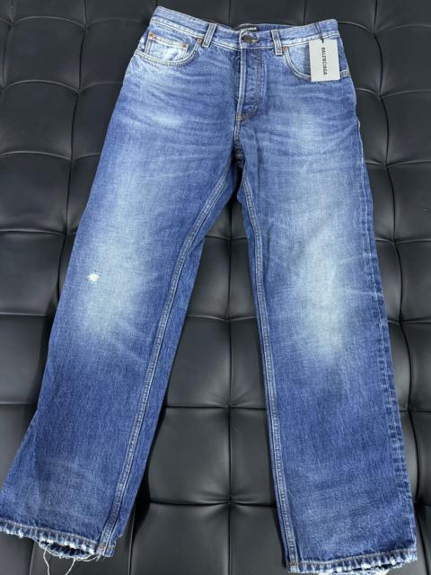 BALENCIAGA Balenciaga straight-leg distressed jeans