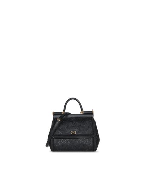 Dolce & Gabbana Dolce & Gabbana Black Leather Medium Sicily Handbag