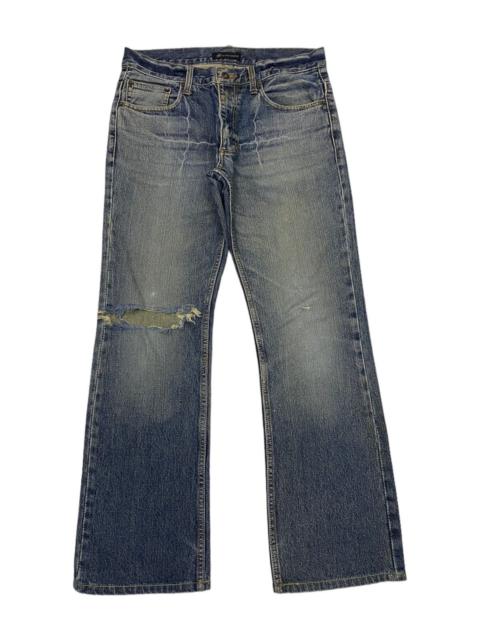 Other Designers Archival Clothing - FLARED🔥ROOT THREE DISTRESSED DENIM JEANS