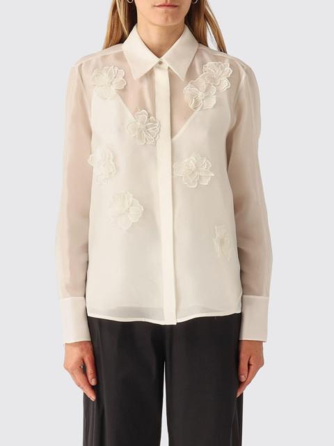 Max Mara Studio Max Mara Studio Women Saegi Silk Organza Shirt With Crystals Max Mara Studio