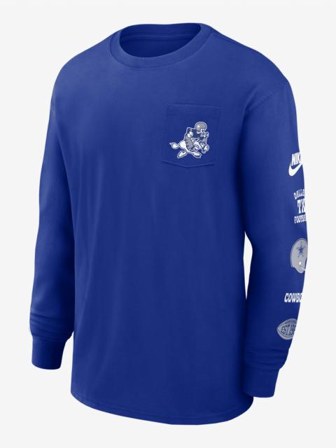 Nike Dallas Cowboys Rewind Max90 Pocket Men's Nike NFL Long-Sleeve T-Shirt