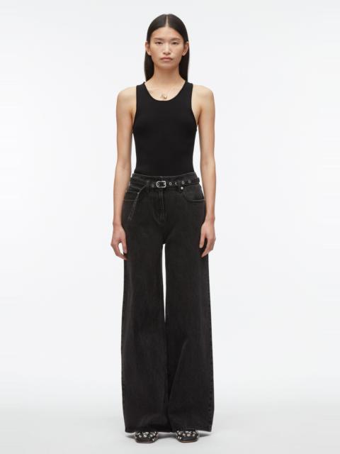 3.1 Phillip Lim Wide Leg Belted Jeans