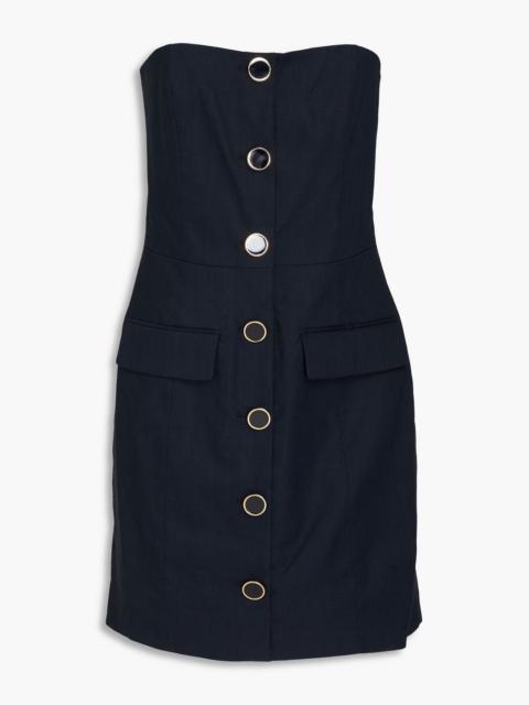 VERONICA BEARD Aldrich strapless stretch-linen mini dress