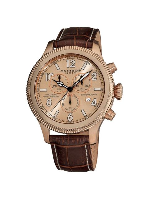 Other Designers Akribos Ultimate Chronograph Rose Gold-Tone Men's Watch AK575BR