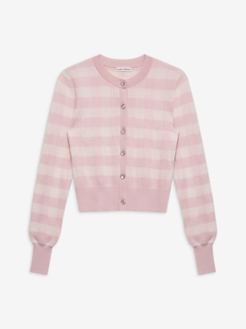 For Love & Lemons Brushed Gingham Knit Cardigan