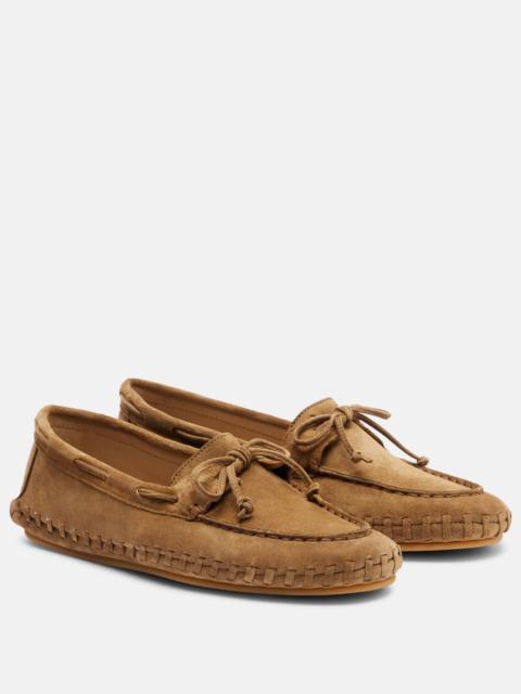 LE MONDE BÉRYL Driver embroidered suede loafers
