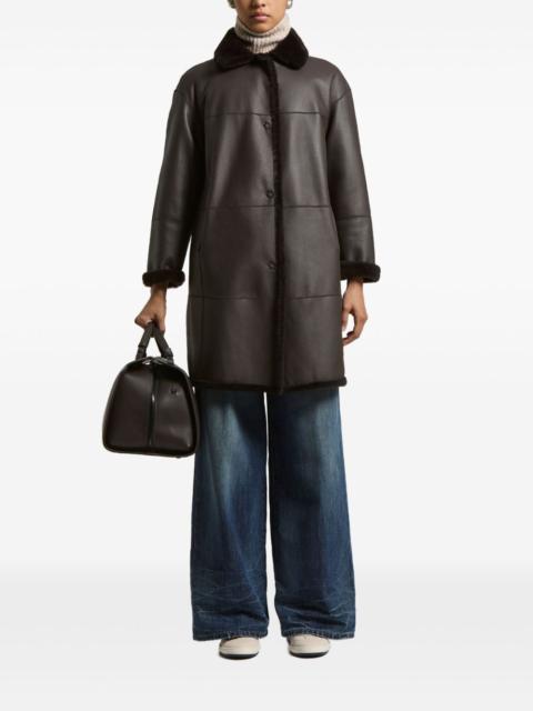 PESERICO faux fur-collar coat