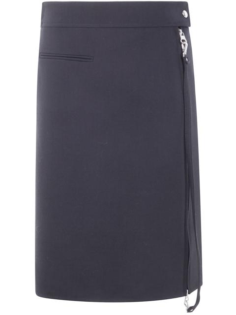 courrèges Zipped 'Heritage' Crepe Skirt