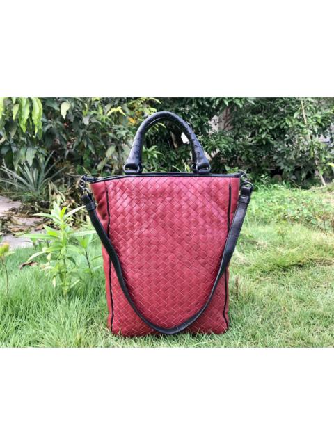 Bottega Veneta Authentic Bottega Veneta Intrecciato Two Tone Tote Bag