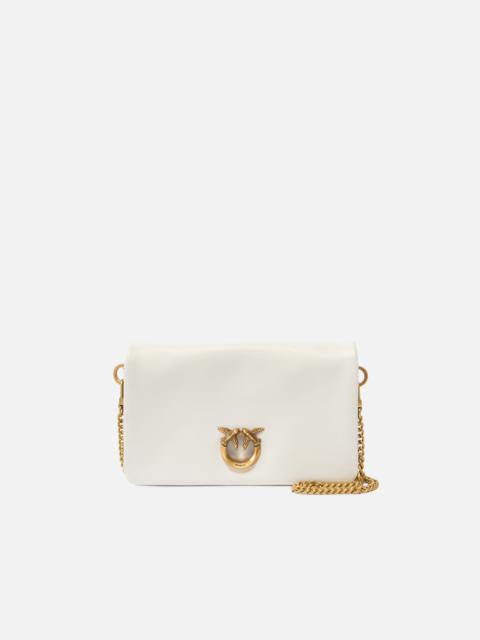 PINKO LOVE BAG CLICK SOFT HORIZONTAL MINI SMALL CROSSBODY CLUTCH IN LEATHER