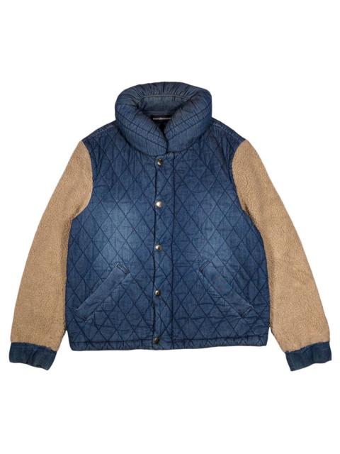 Other Designers Issey Miyake - Mercibeaucoup Indigo Dye Denim mix fleece Jacket