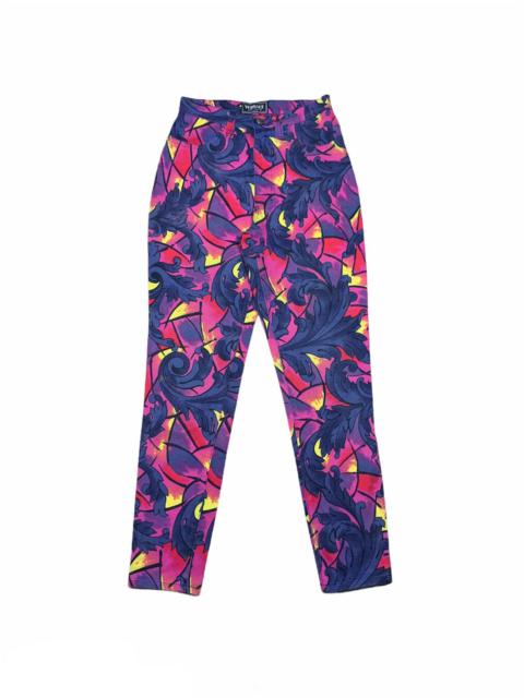 VERSACE vintage 90s versace jeans couture multicolor printed pants