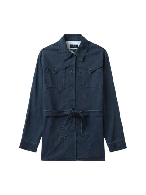 Joann belted denim jacket