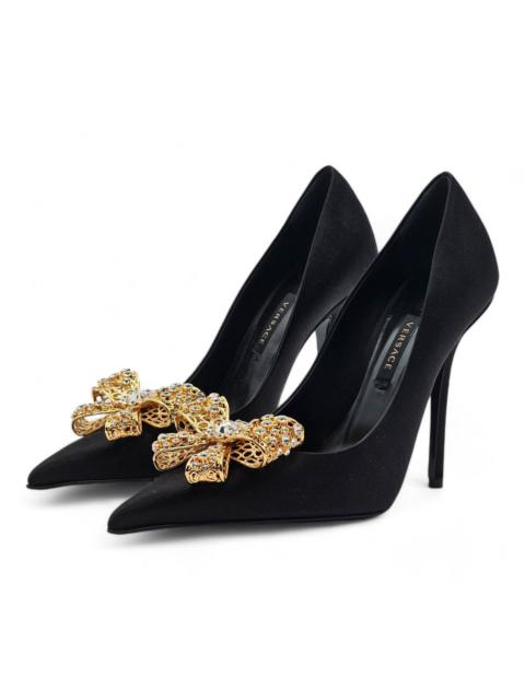 VERSACE Embellished Pumps 100 mm - Satin - Black - 36 $1100